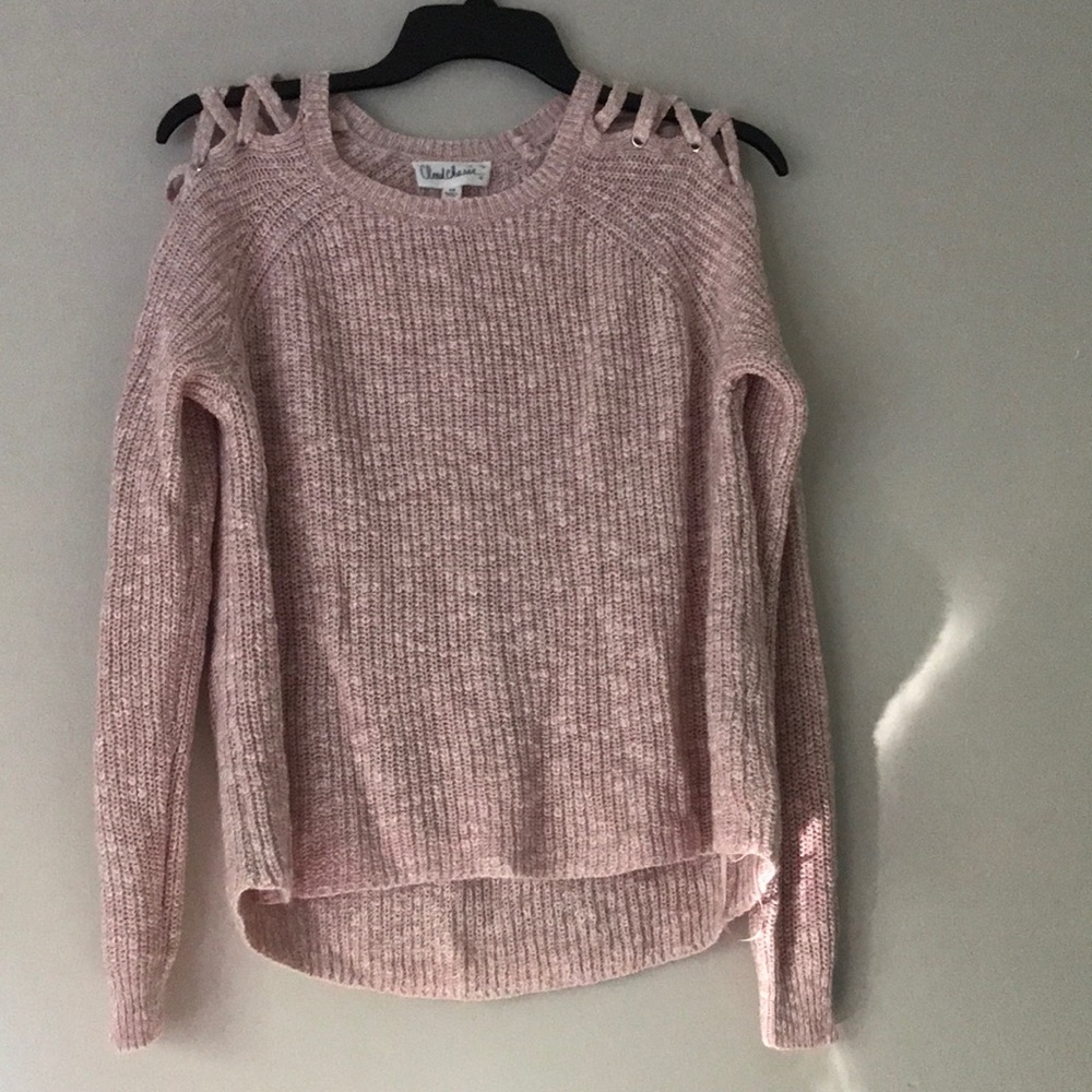 Pink knit sweater